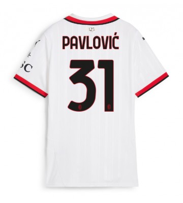 AC Milan Strahinja Pavlovic #31 Replika Udebanetrøje Dame 2024-25 Kortærmet